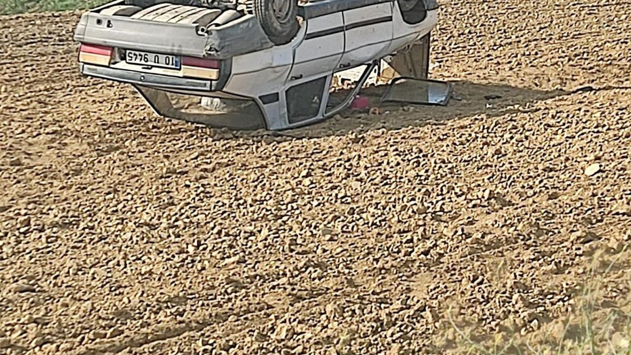 Manisa'da takla atan araç genç çiftin sonu oluyordu