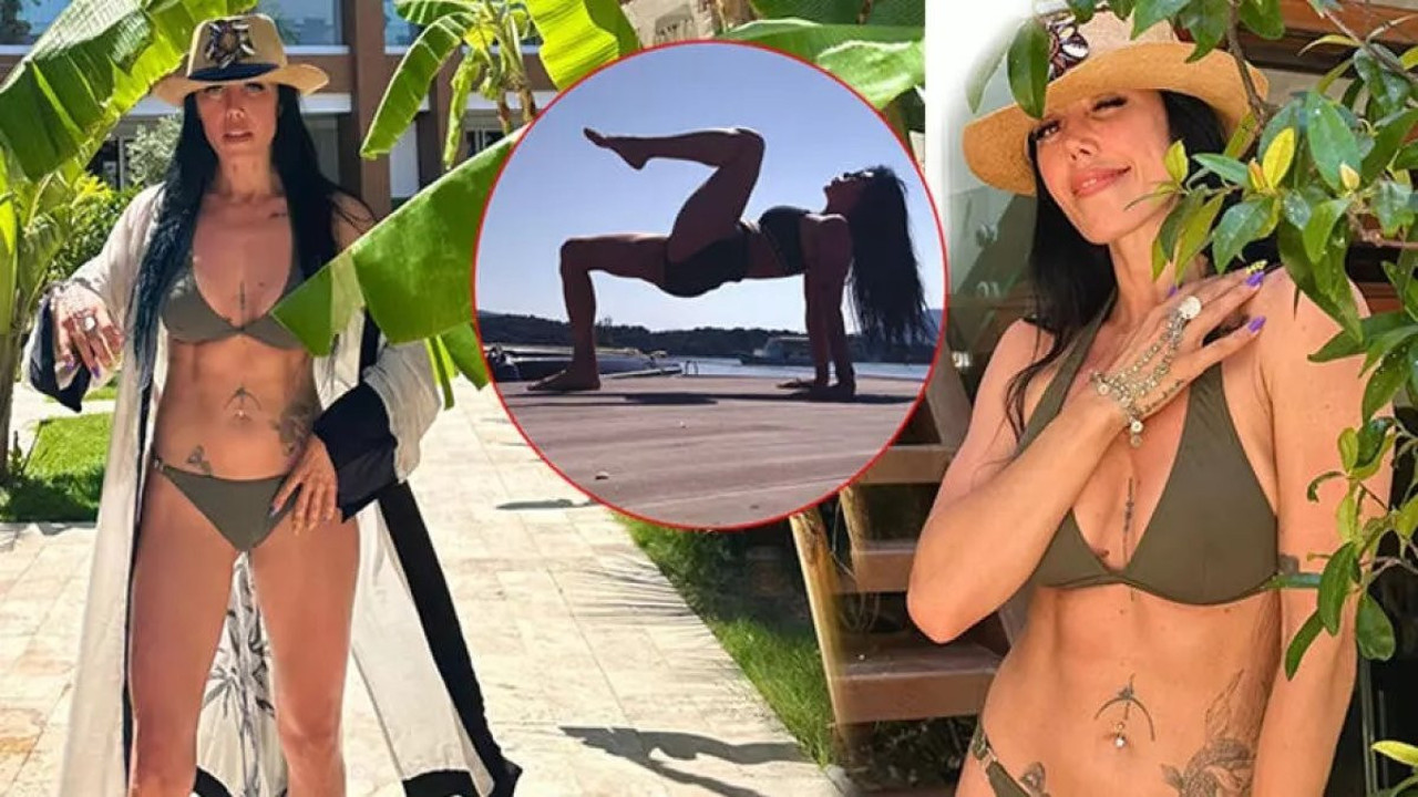 Hem iş hem tatil! Sevda Dalgıç fit haliyle beğeni topladı