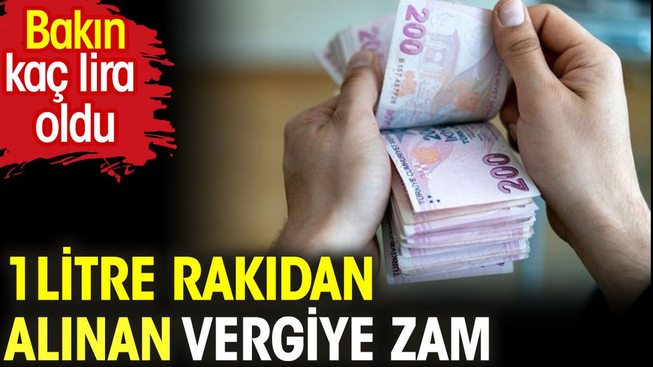 1 litre rakıdan alınan vergiye zam. Bakın kaç lira oldu