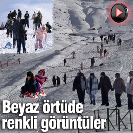 Beyaz örtüde renkli görüntüler