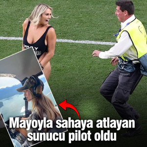 Mayoyla sahaya atlayan sunucu pilot oldu