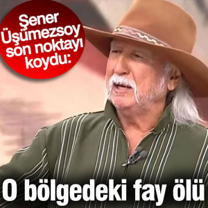 Şener Üşümezsoy son noktayı koydu! O bölgedeki fay ölü