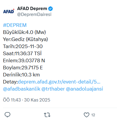 Kütahya'da deprem! - Resim : 1