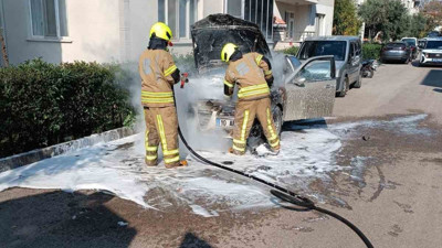 Gönen’deki araç yangını kıl payı önlendi!