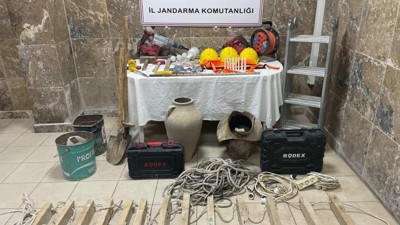 Nevşehir'de kaçak kazı! Gözaltılar var