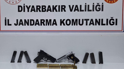 Diyarbakır’da tabanca ve mühimmat ele geçirildi