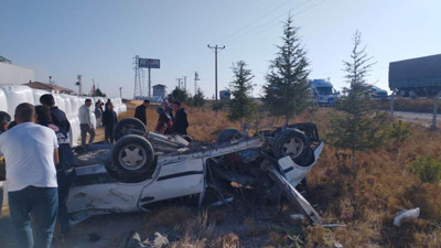 Otomobil takla attı: 1 ölü, 1 yaralı var