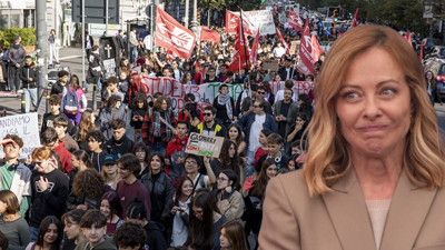 İtalya'da 'Meloni'ye hayır' günü: Öğrenciler sokaklarda