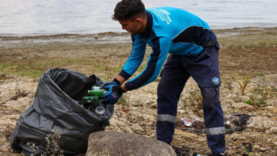 Sapanca Gölü kıyılarında temizlik