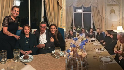 Aydın Doğan ve eşinden sürpriz kutlama: Ünlü sanatçı Nesrin Güneş de geceye eşlik etti