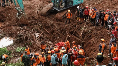 Endonezya'da heyelan faciası: Çok sayıda kişi yaşamını yitirdi