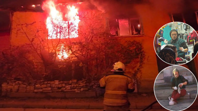 Alevler arasında can pazarı yaşadı! Ev küle döndü anne öldü