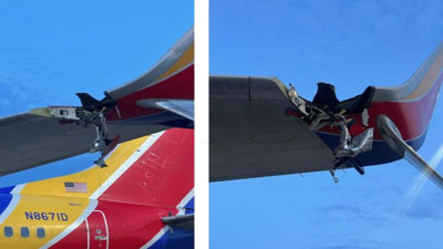 Pilot aydınlatma direğini görmedi. Uçağın kanadını parçaladı