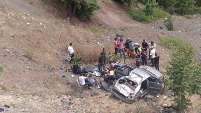 Otomobil Şarampole Yuvarlandı: 2 Yaralı (09 Temmuz 2023)