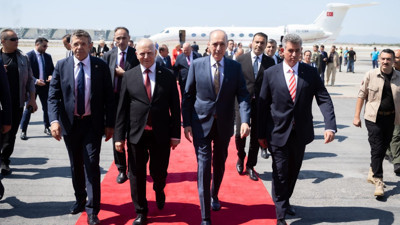 TBMM Başkanı Numan Kurtulmuş KKTC'ye geldi