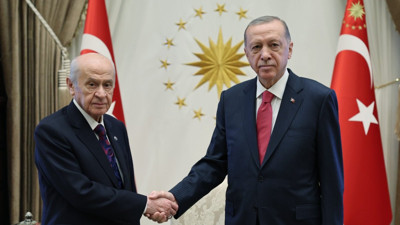 Erdoğan, MHP lideri Bahçeli'yi kabul etti (13 Temmuz 2023)