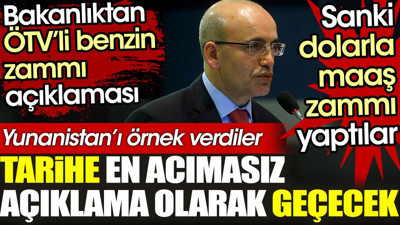 Bakanlıktan ÖTV’li benzin zammı açıklaması. Tarihe en acımasız açıklama olarak geçecek