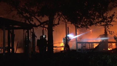 Antalya'da korkutan kafe yangını