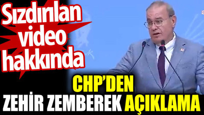 CHP’den sızdırılan değişim videosu hakkında zehir zemberek açıklama