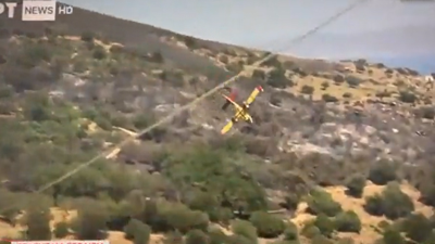 Yunanistan'da yangın söndürme uçağı düştü