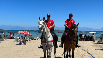 Adana sahilinde atlı polisle güvenlik önlemi