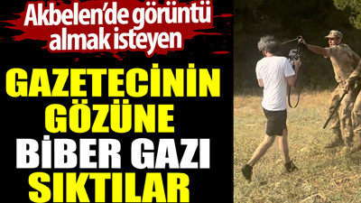 Akbelen’de görüntü almak isteyen gazetecinin gözüne biber gazı sıktılar