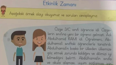 Ders kitabında sığınmacı propagandası