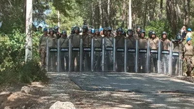 Akbelen'de nöbet alanı abluka altında. Polisten TOMA'lı müdahale