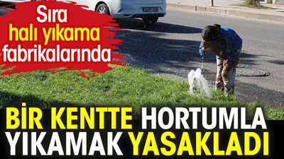 Kentte hortumla yıkama yasaklandı. Sıra halı fabrikalarında