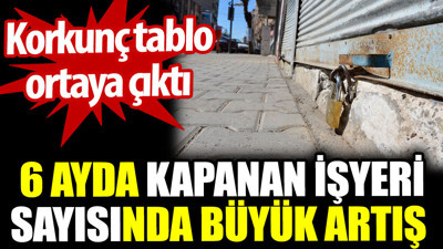 6 ayda kapanan işyeri sayısında büyük artış. Korkunç tablo ortaya çıktı