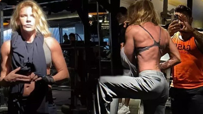 60 yaşındaki Biricik Suden'in sırt kasları olay oldu