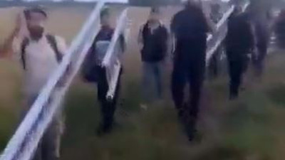 Kaçaklar ellerinde merdivenlerle Türkiye sınırına geliyor