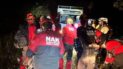 20 metrelik dere yatağına düşen kişi kurtarıldı