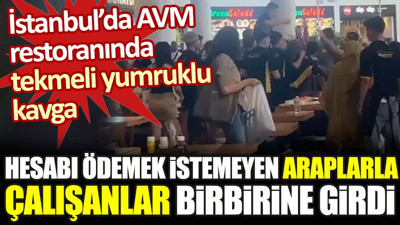 Araplarla çalışanlar AVM'de birbirine girdi