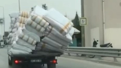 Bursa'da tehlikeli taşımacılık kamerada