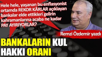 Bankaların kul hakkı oranı
