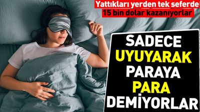 Sadece uyuyarak paraya para demiyorlar