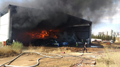 Katı atık tesisinde yangın