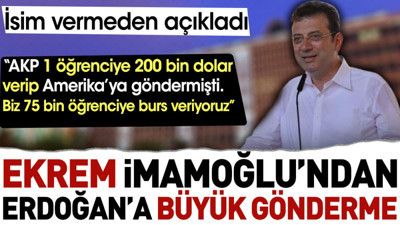 Ekrem İmamoğlu'ndan Erdoğan'a büyük gönderme