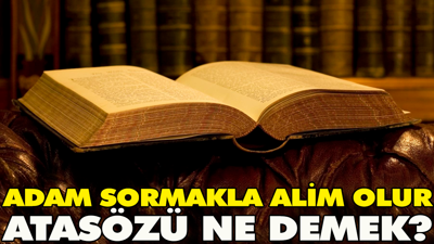 Adam sormakla alim olur atasözü ne demek?
