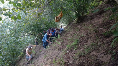 Fındık toplayan kadın 30 metre aşağıya yuvarlandı