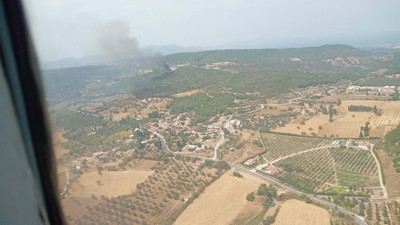 Urla’da orman yangını