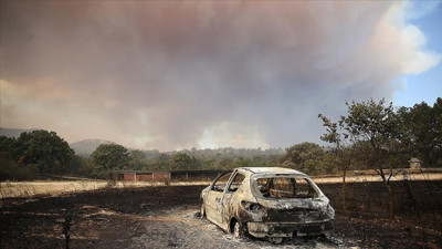 Meriç Bölgesi'nde yanan ormanlık alanda ceset bulundu