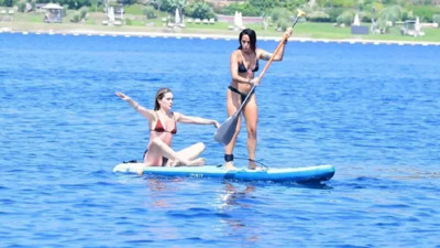 Yasemin Yürük kürek sörfüne merak sardı