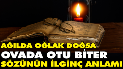 Ağılda oğlak doğsa ovada otu biter sözünün ilginç anlamı