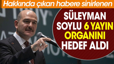 Süleyman Soylu hakkında çıkan habere sinirlendi. 6 yayın organını hedefe aldı