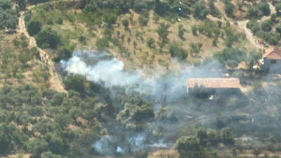 İzmir'de tarım arazisinde yangın