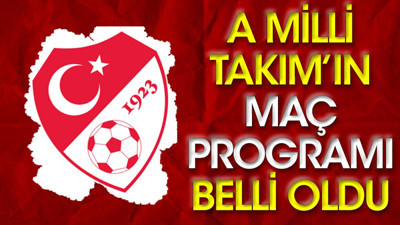Milli Takım'ın maç programı açıklandı
