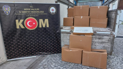Niğde'de milyonlarca kaçak makaron ele geçirildi