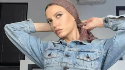 Serenay sarıkaya saçlarını kapattı göbeğini açtı